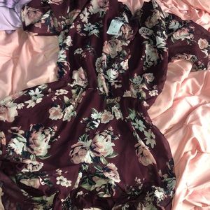 Rue 21 flower marron color romper